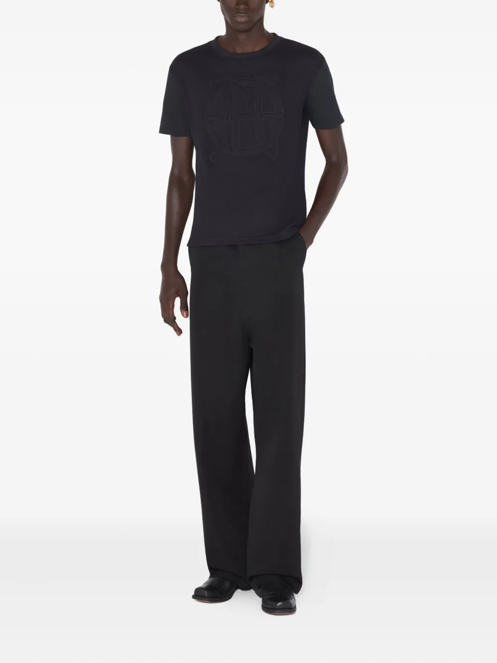 Jean Paul Gaultier Jpg Embroidered T-shirt In Black