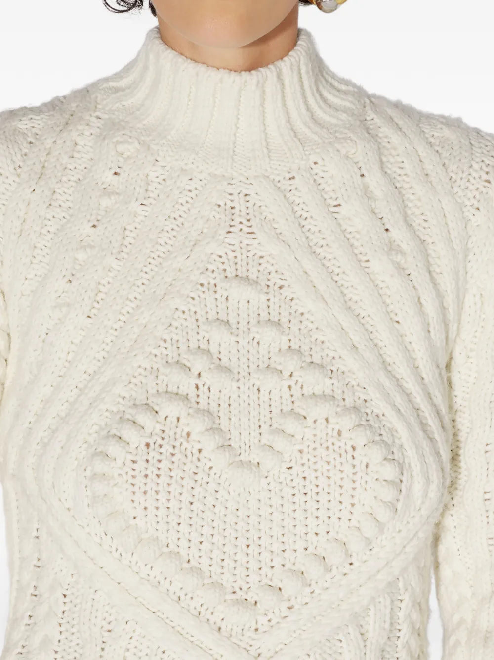 Jean Paul Gaultier Aran gebreide maxi-jurk Wit