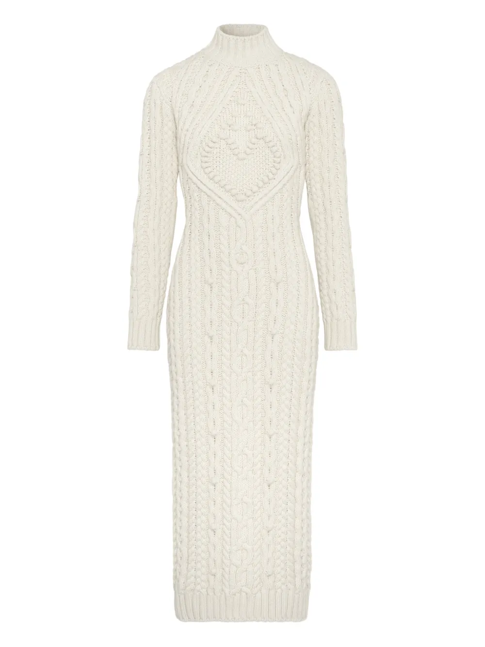 Jean Paul Gaultier Abito lungo Aran - Bianco