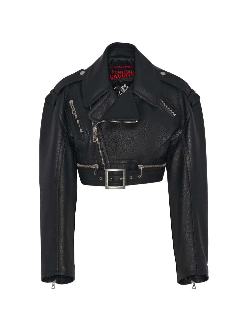 Jean Paul Gaultier Leren jack Zwart