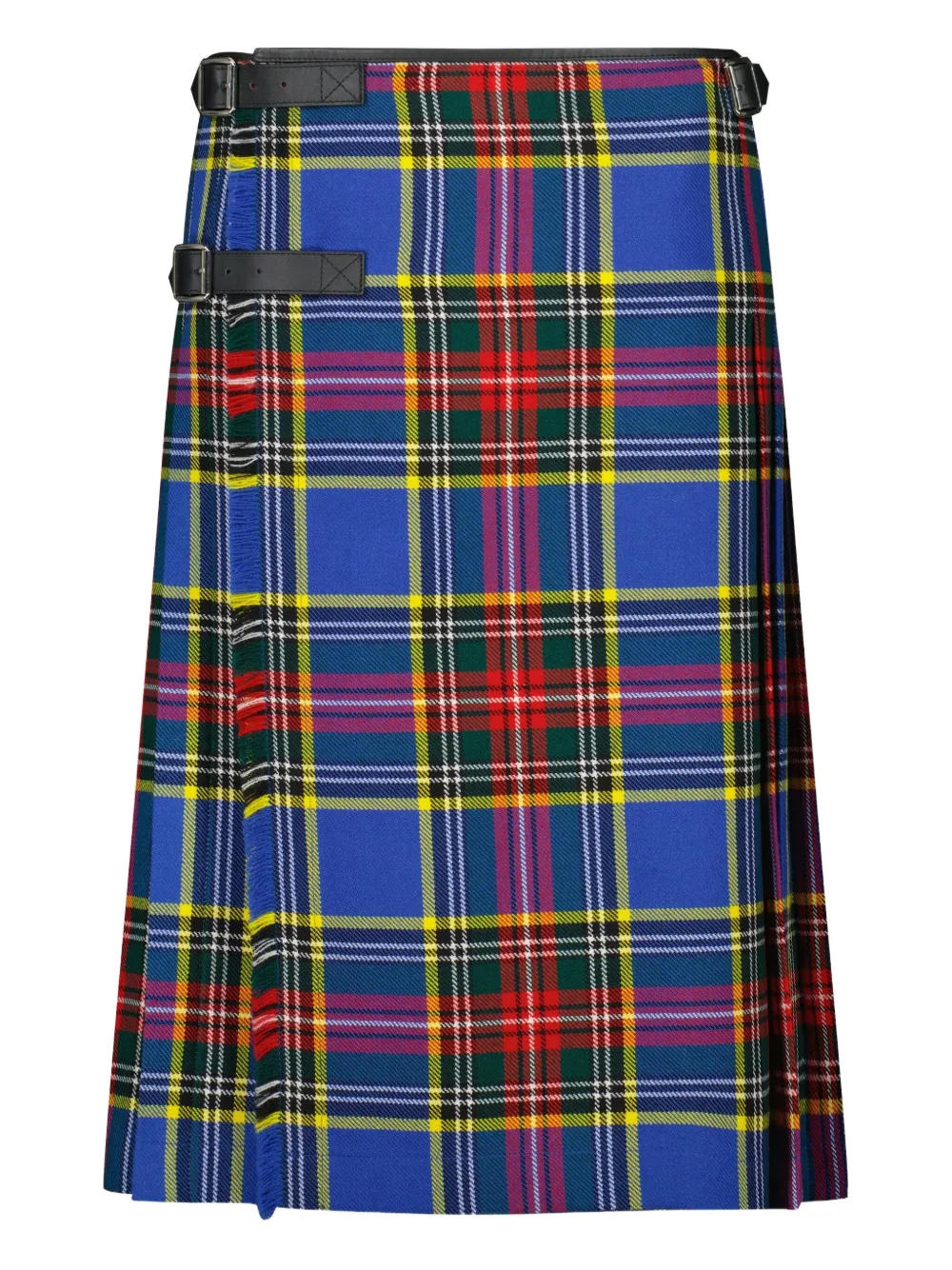 Jean Paul Gaultier leather-strap midi kilt | Blue | Image 1