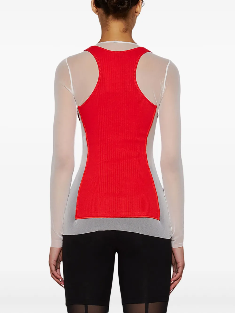 Jean Paul Gaultier T-shirt Im Layering-look In Red