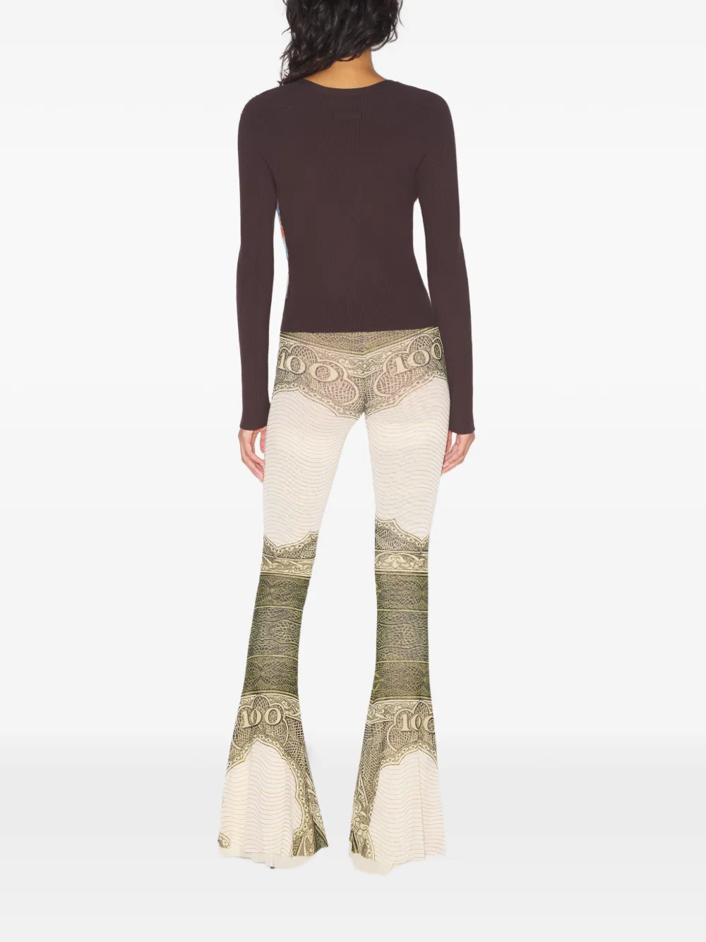 rose-print buttoned cardigan