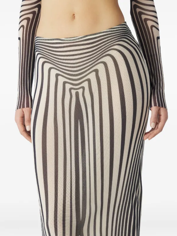 Jean Paul Gaultier morphing-stripes Skirt | Neutrals | FARFETCH