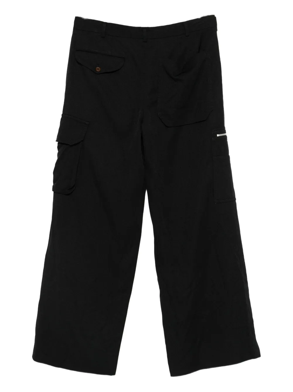 Black Comme Des Garçons zip-pocket cargo pants - Zwart