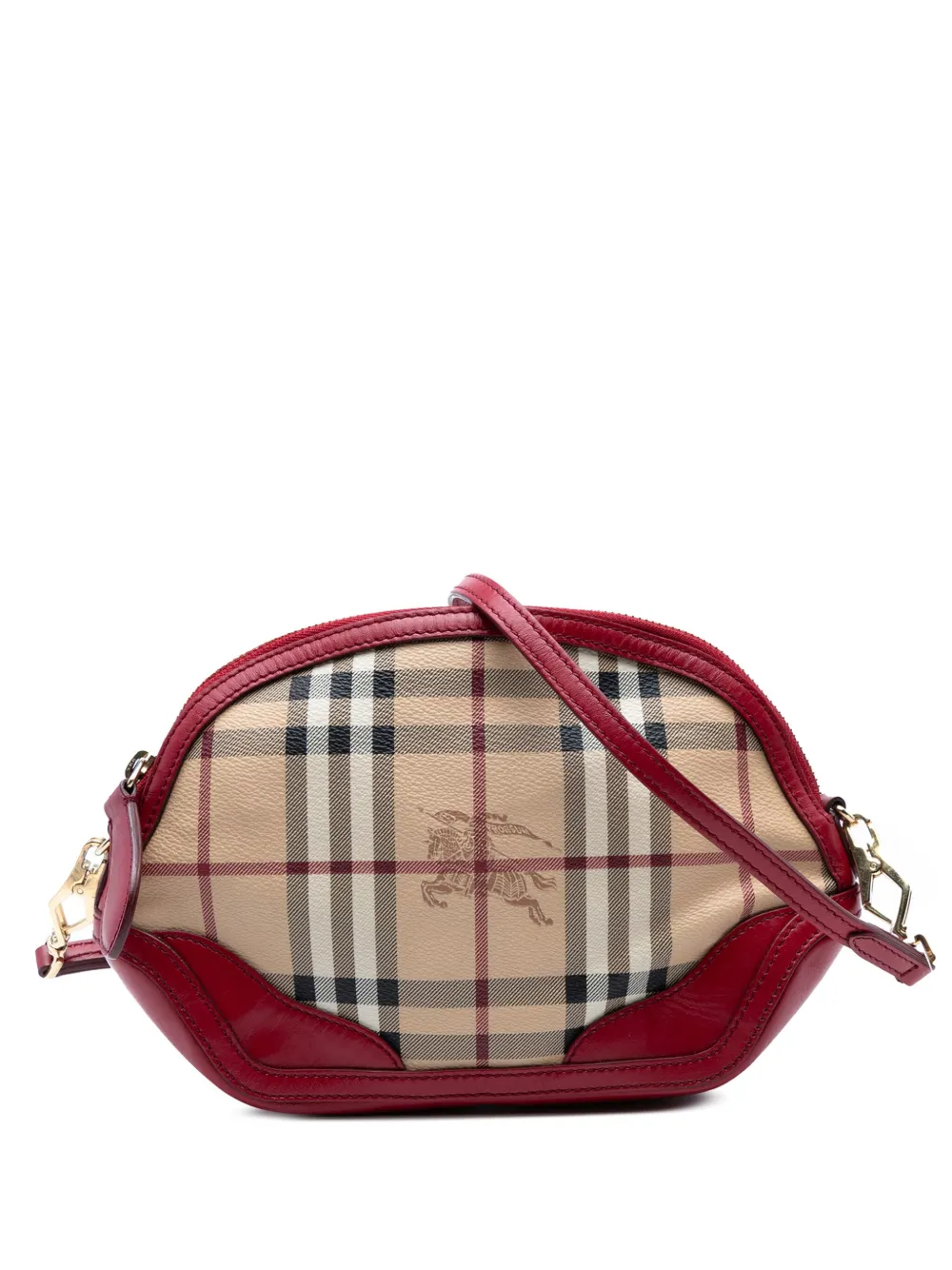Burberry Pre-Owned 2000-2017 Mini Haymarket Check Coated Canvas Orchard crossbody bag - Marrone