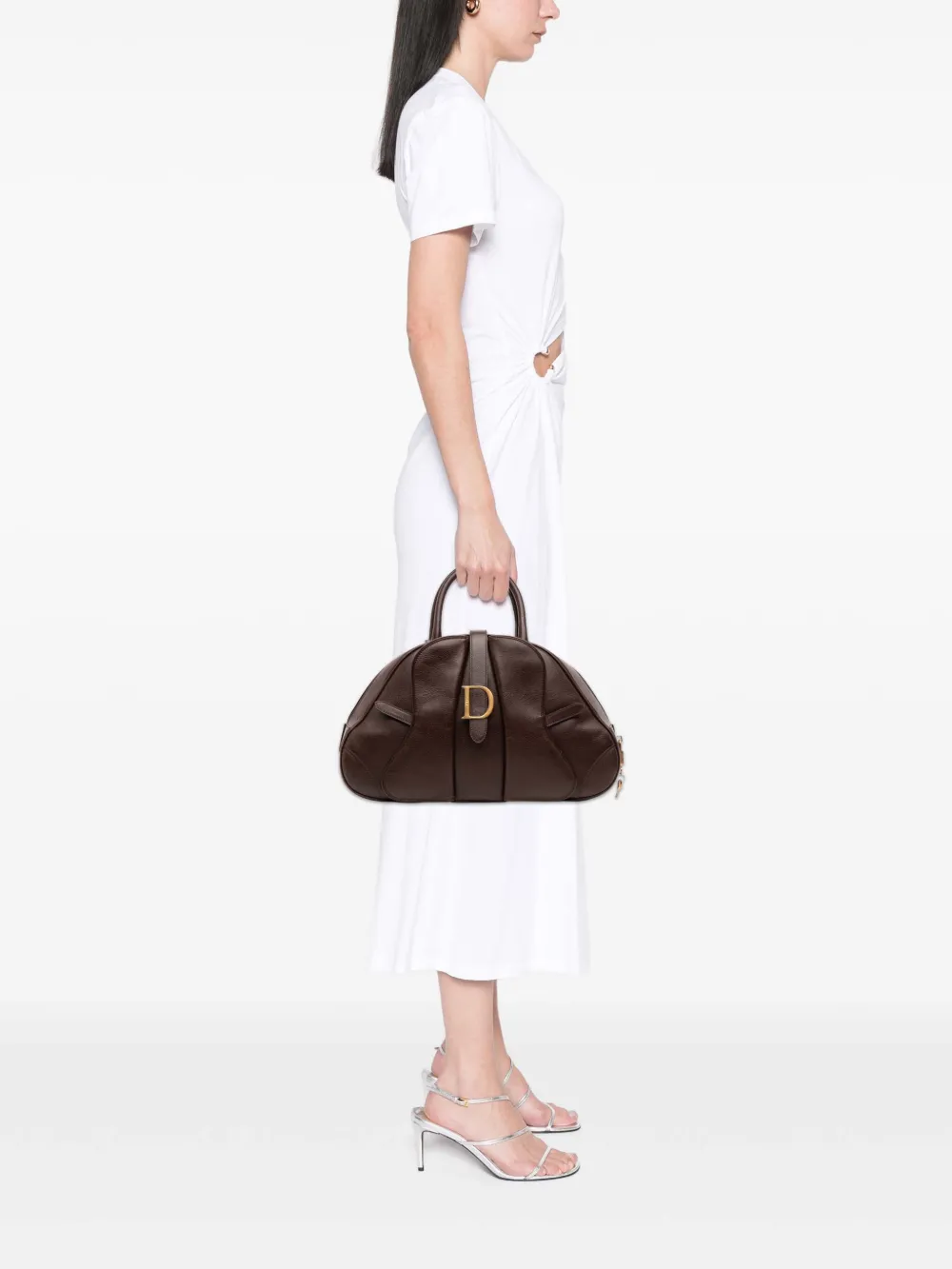 Christian Dior Pre-Owned 2001 Calfskin Double Saddle Bowler Bag handbag | Pre-Owned | Image 2