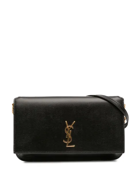 Saint Laurent Pre-Owned 2021 Leather Monogram Cassandre Phone Holder crossbody bag