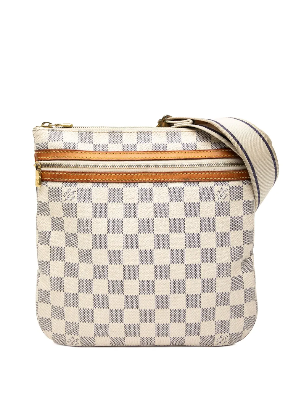 Louis Vuitton Pre-Owned 2008 ダミエ アズール ポシェット ボスフォール ショルダーバッグ - ホワイト Louis Vuitton Pre-Owned 2008 ダミエ アズール ポシェット ボスフォール ショルダーバッグ - ホワイト