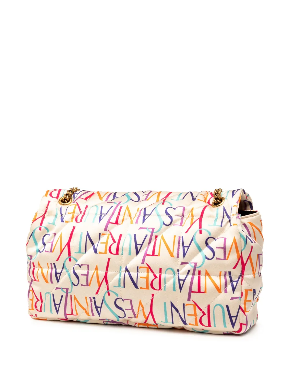 2022 Medium Silk Carre Rive Gauche Print Patchwork Jamie Shoulder Bag