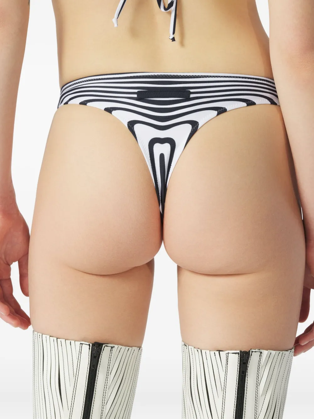 Jean Paul Gaultier Stripes Morphing Bikini Bottom In Multi