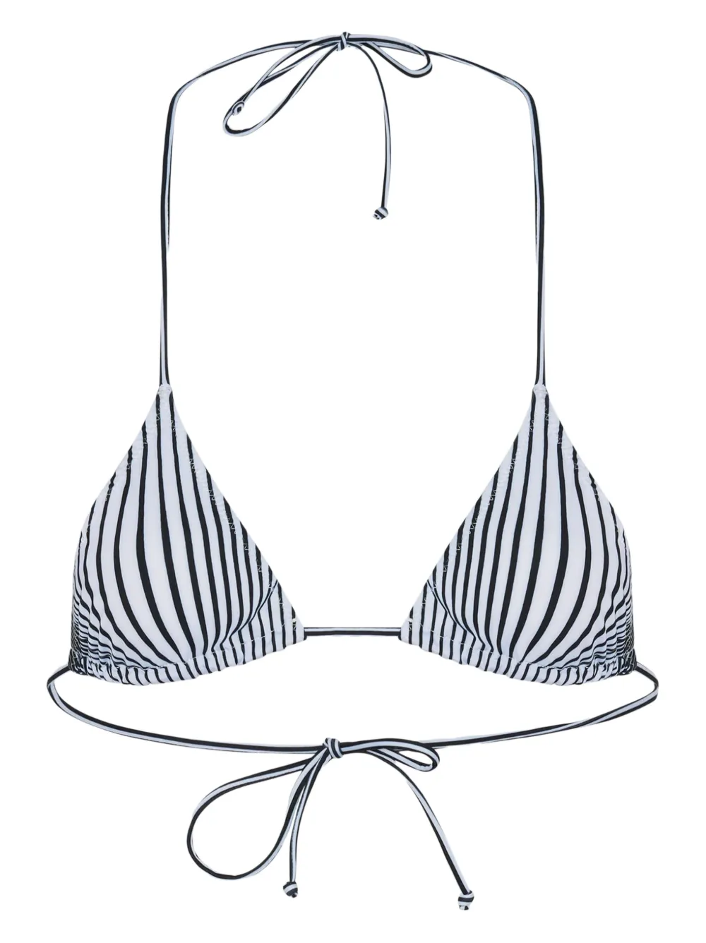 Jean Paul Gaultier Top bikini gessato - Bianco