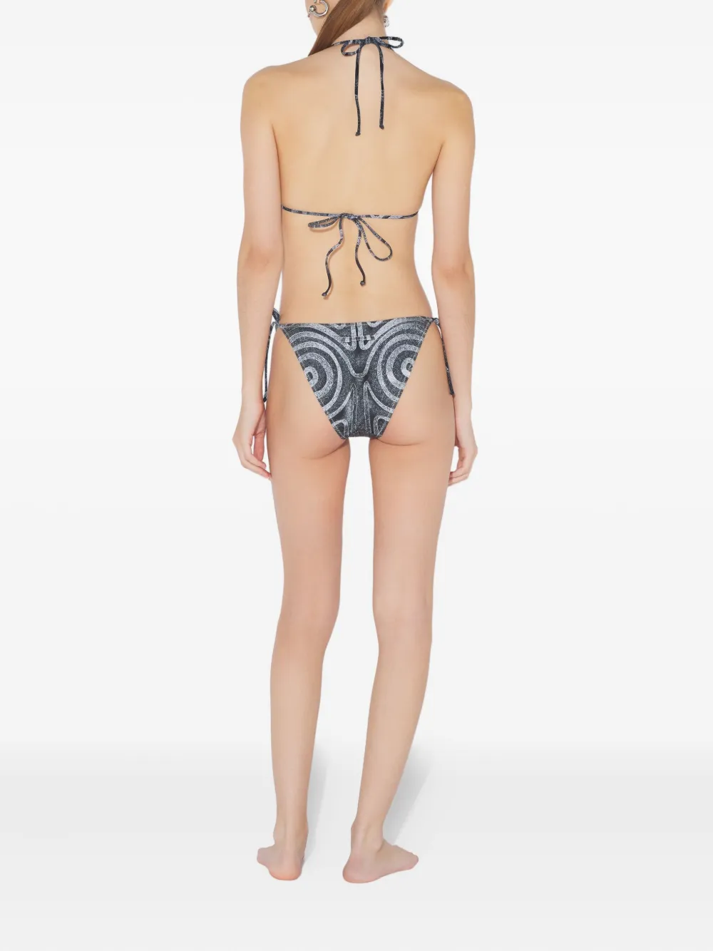 Jean Paul Gaultier Bikinislip met print en strik Zwart