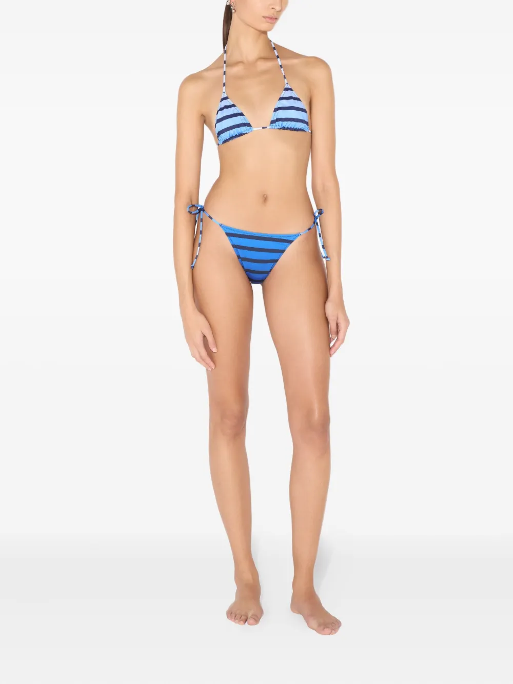 Jean Paul Gaultier Bikinislip met Marinière-print Blauw
