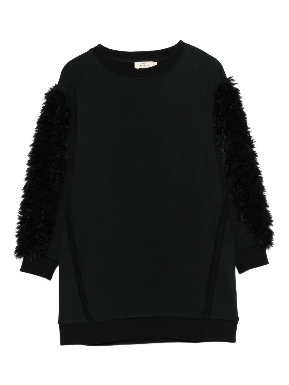Andorine faux-fur detail dress | Black | Image 1
