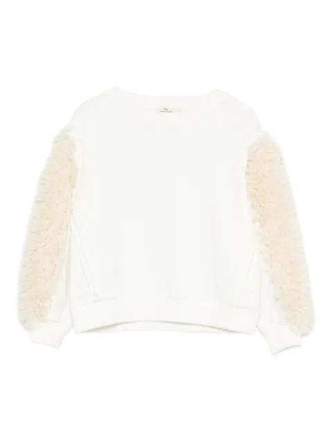 Andorine faux-fur detail sweatshirt