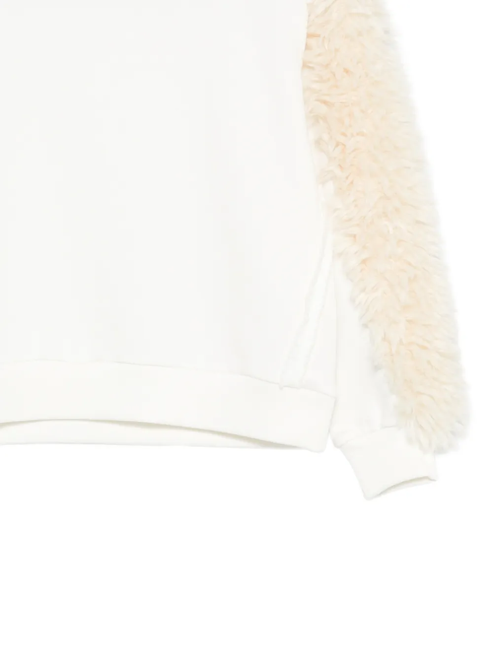 Andorine Sweater met imitatiebont detail Beige