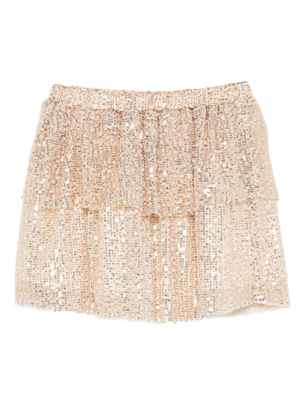 Andorine sequined tiered skirt | Gold | Image 1