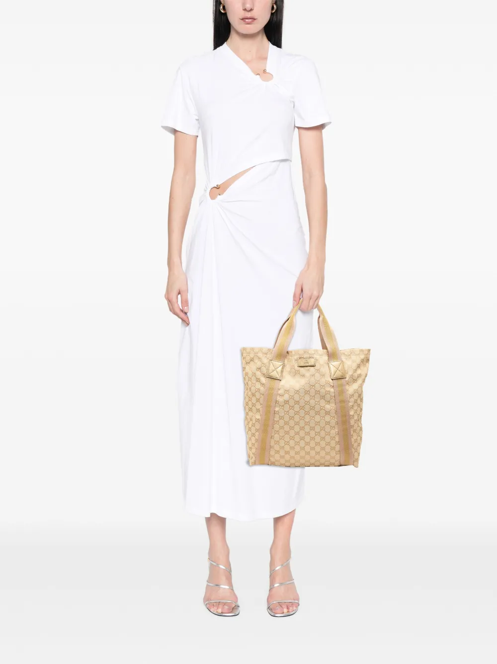 Gucci Pre-Owned 2000-2015 GG Canvas Web tote bag | Pre-Owned | Image 2