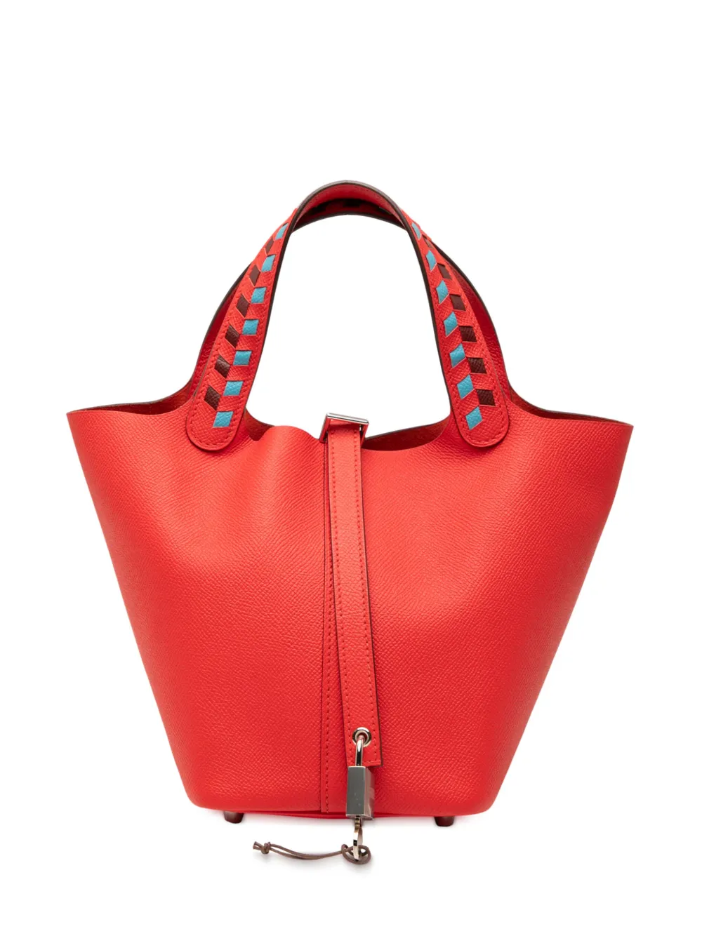 Hermès Pre-Owned 2020 Epsom Tressage Picotin Lock 18 handbag | Red | Image 1