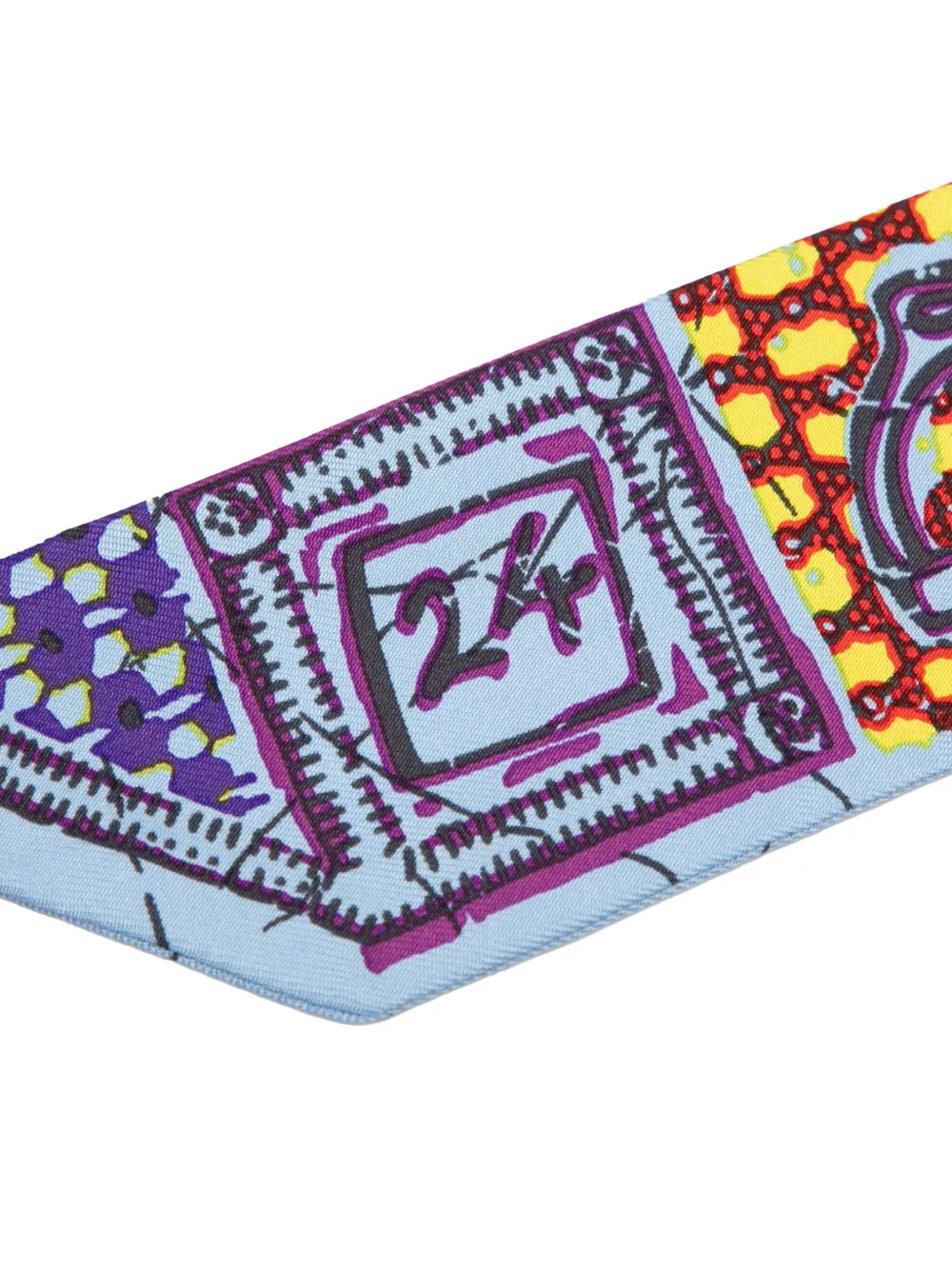 Pre-owned Hermes 2010-2025 Le Boubou H Twilly Silk Scarf Scarves In Blue