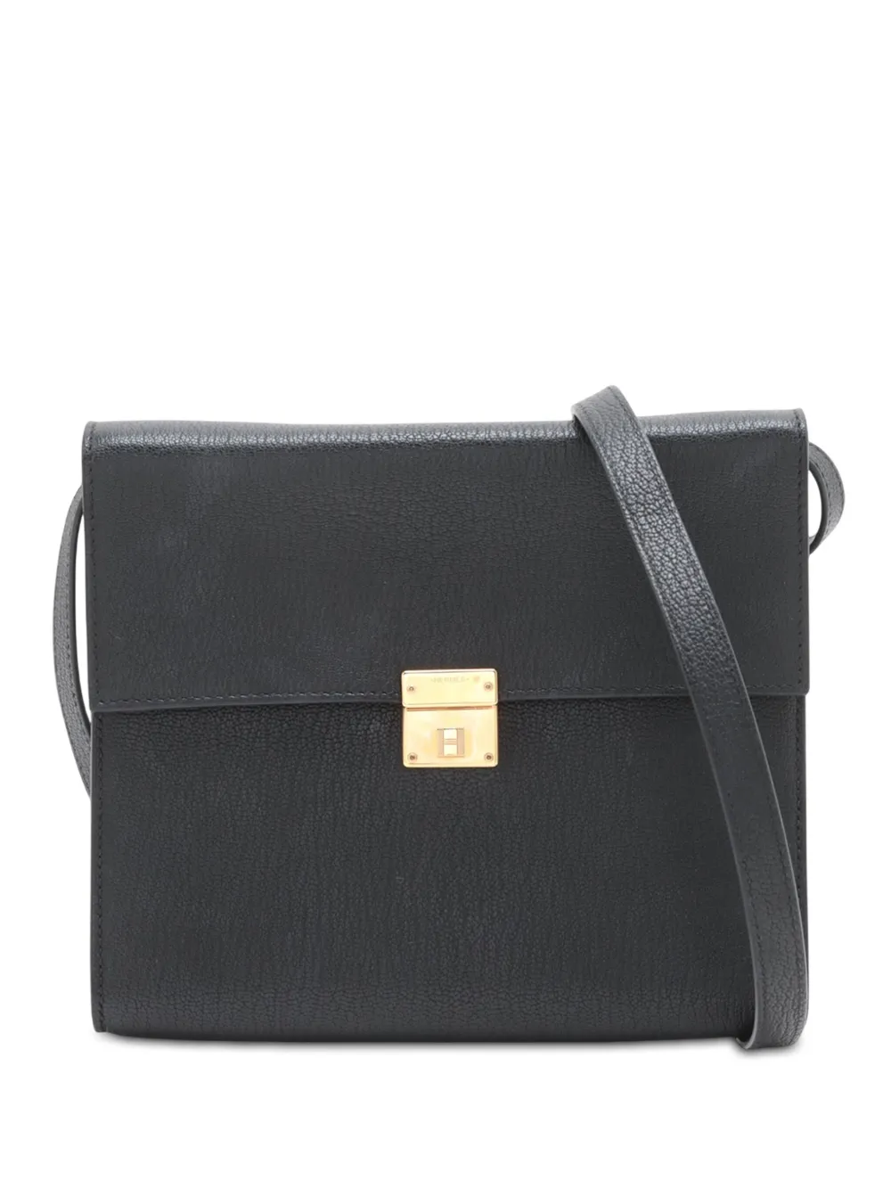 Pre-owned Hermes 2021 Chevre Mysore Clic 16 Crossbody Bag In Black