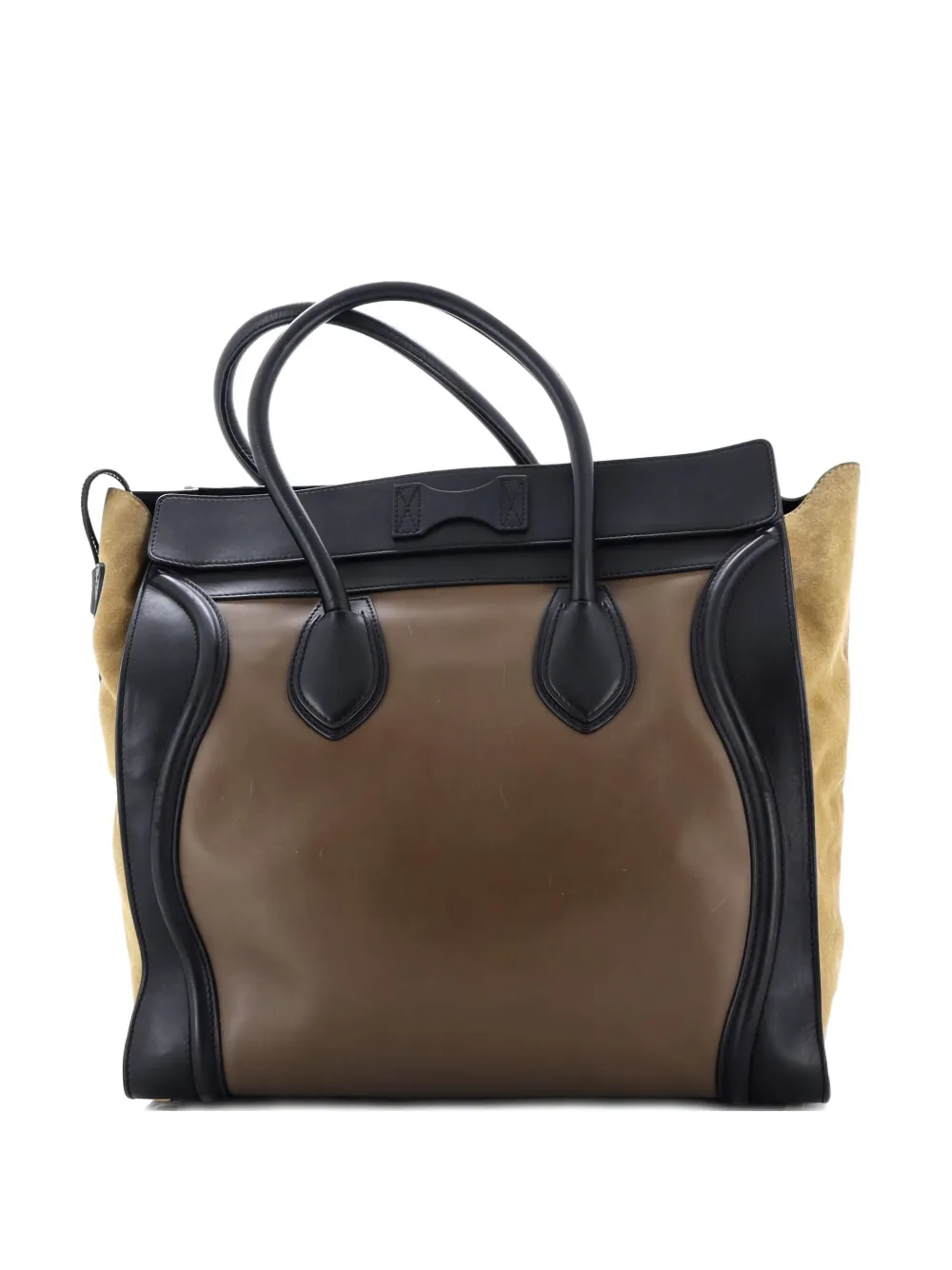 Celine Pre-Owned Tricolor Luggage Bag Leather Medium tote bag - ブラウン Celine Pre-Owned Tricolor Luggage Bag Leather Medium tote bag - ブラウン