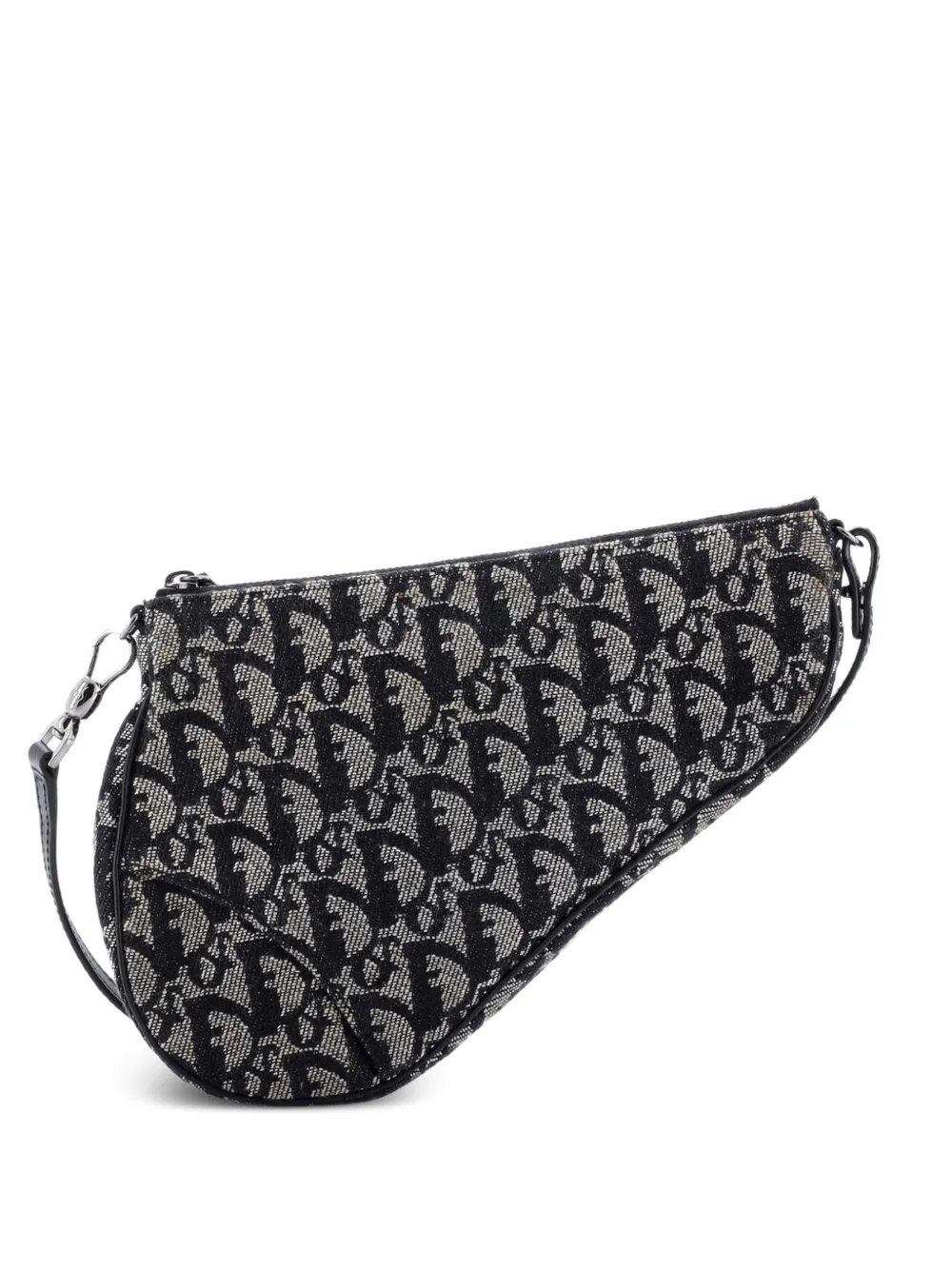 Christian Dior Pre-Owned Vintage Saddle Bag Diorissimo Denim Mini shoulder bag – Black