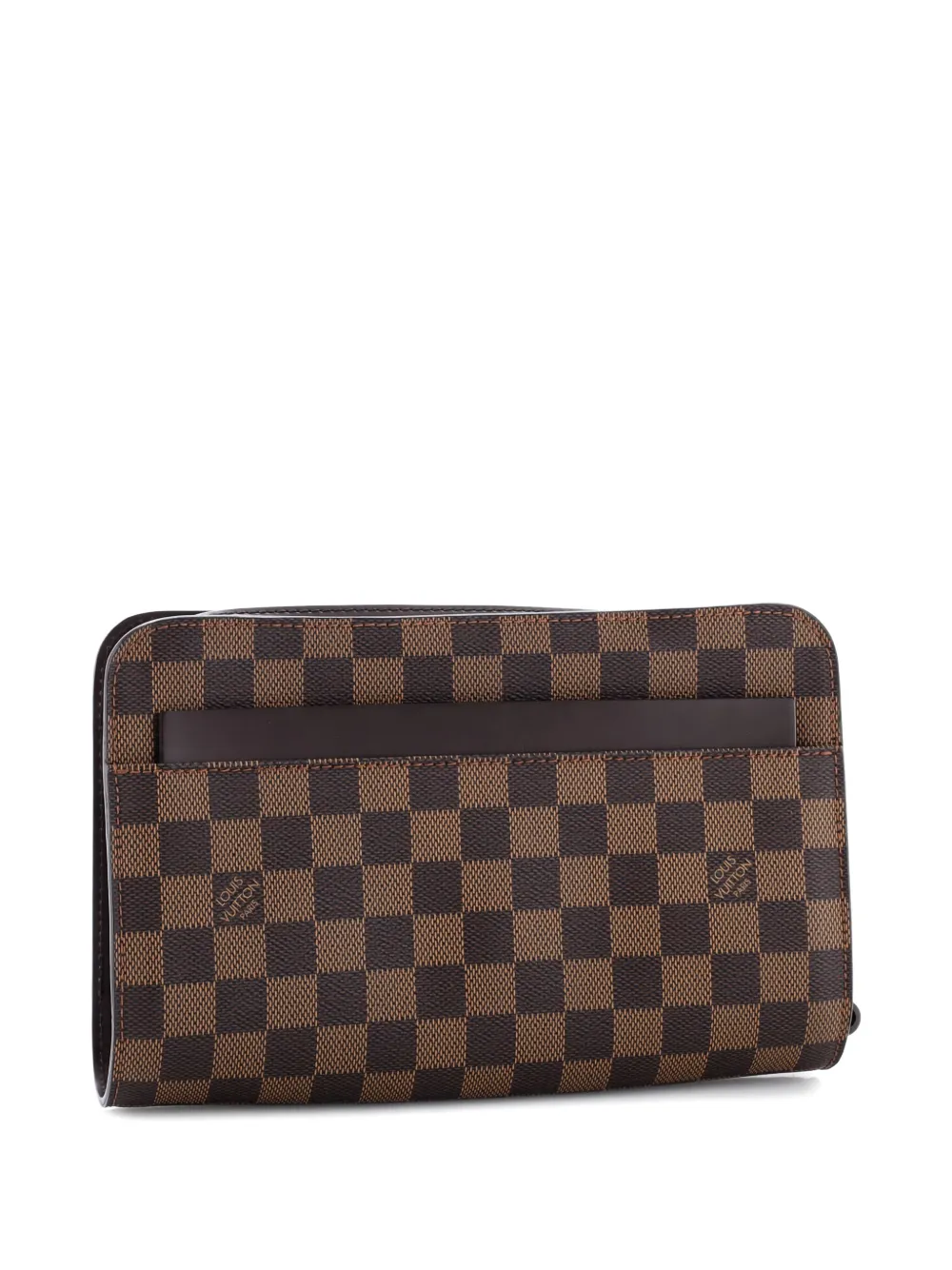 Pre-owned Louis Vuitton Pochette Saint Louis Damier Clutch Bag In Brown