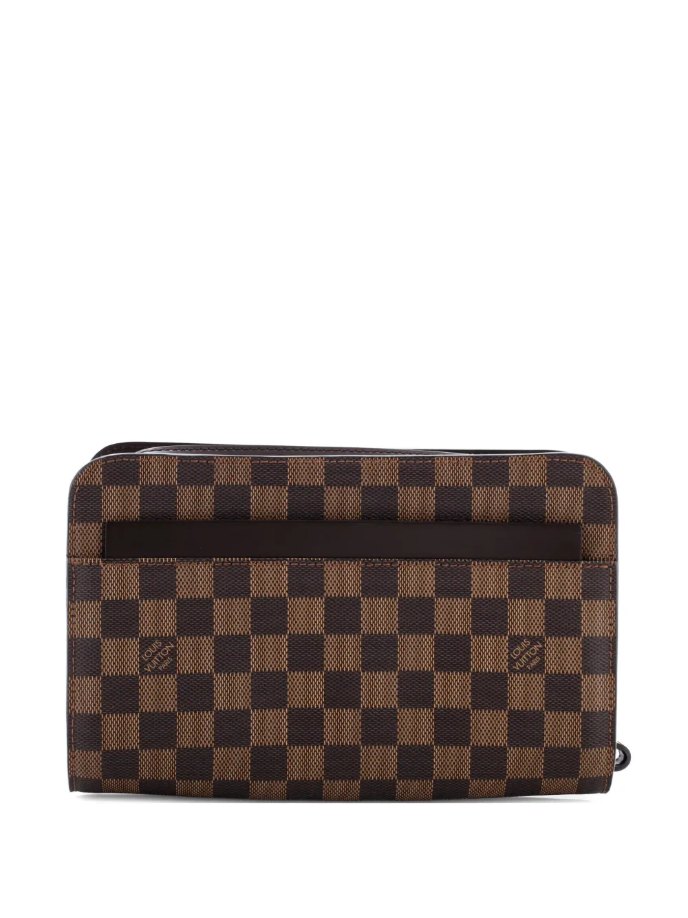 Pre-owned Louis Vuitton Pochette Saint Louis Damier Clutch Bag In Brown