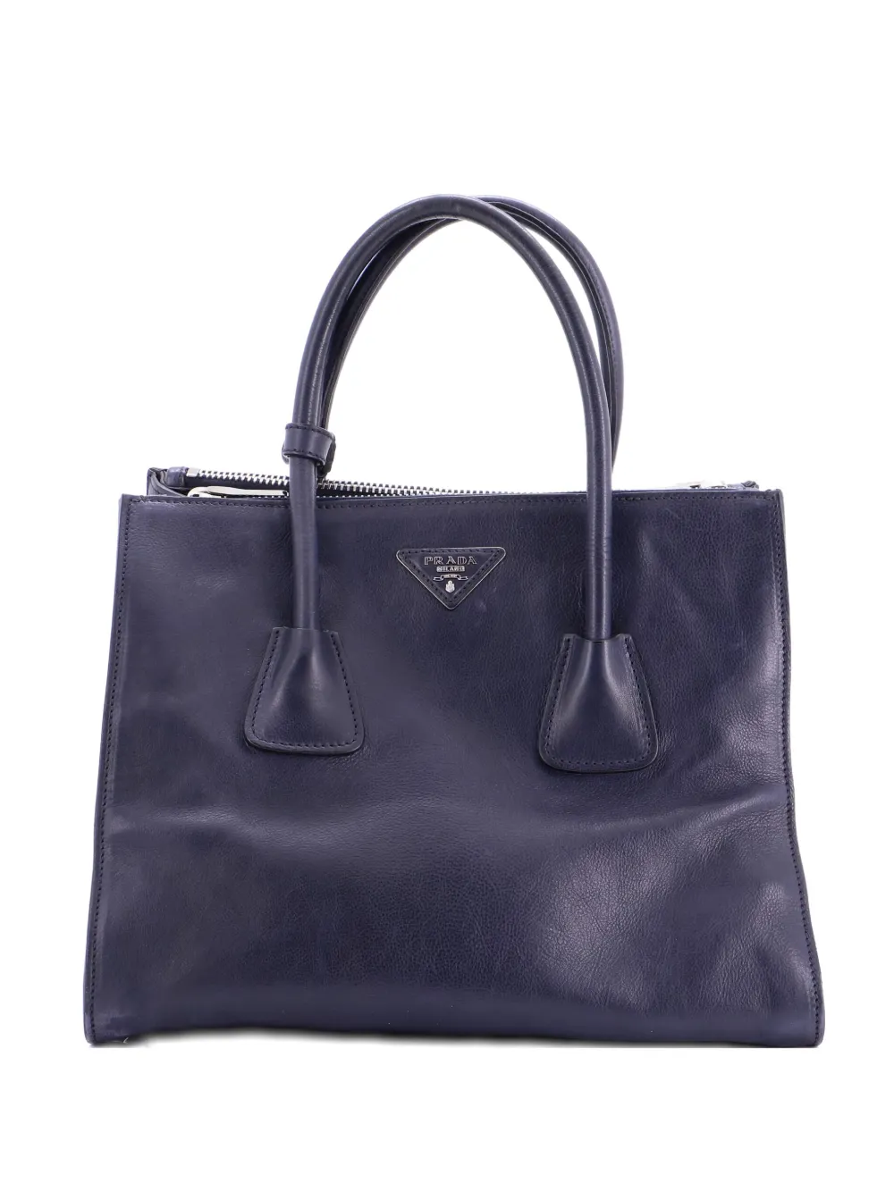 Prada Pre-Owned Twin Pocket Convertible Leather Medium tote bag - ブルー Prada Pre-Owned Twin Pocket Convertible Leather Medium tote bag - ブルー