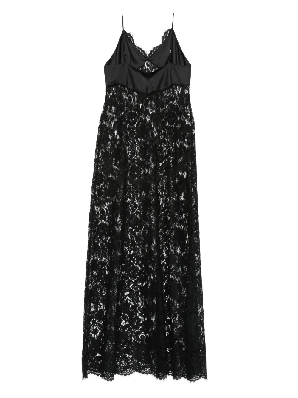  Carine Gilson Robe-nuisette En Dentelle - Noir 