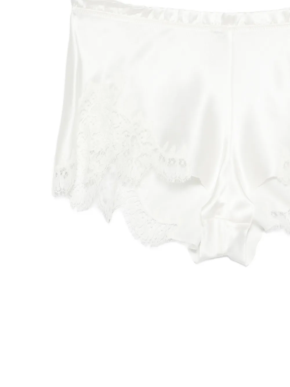 Carine Gilson Floaty zijden shorts met kant Wit