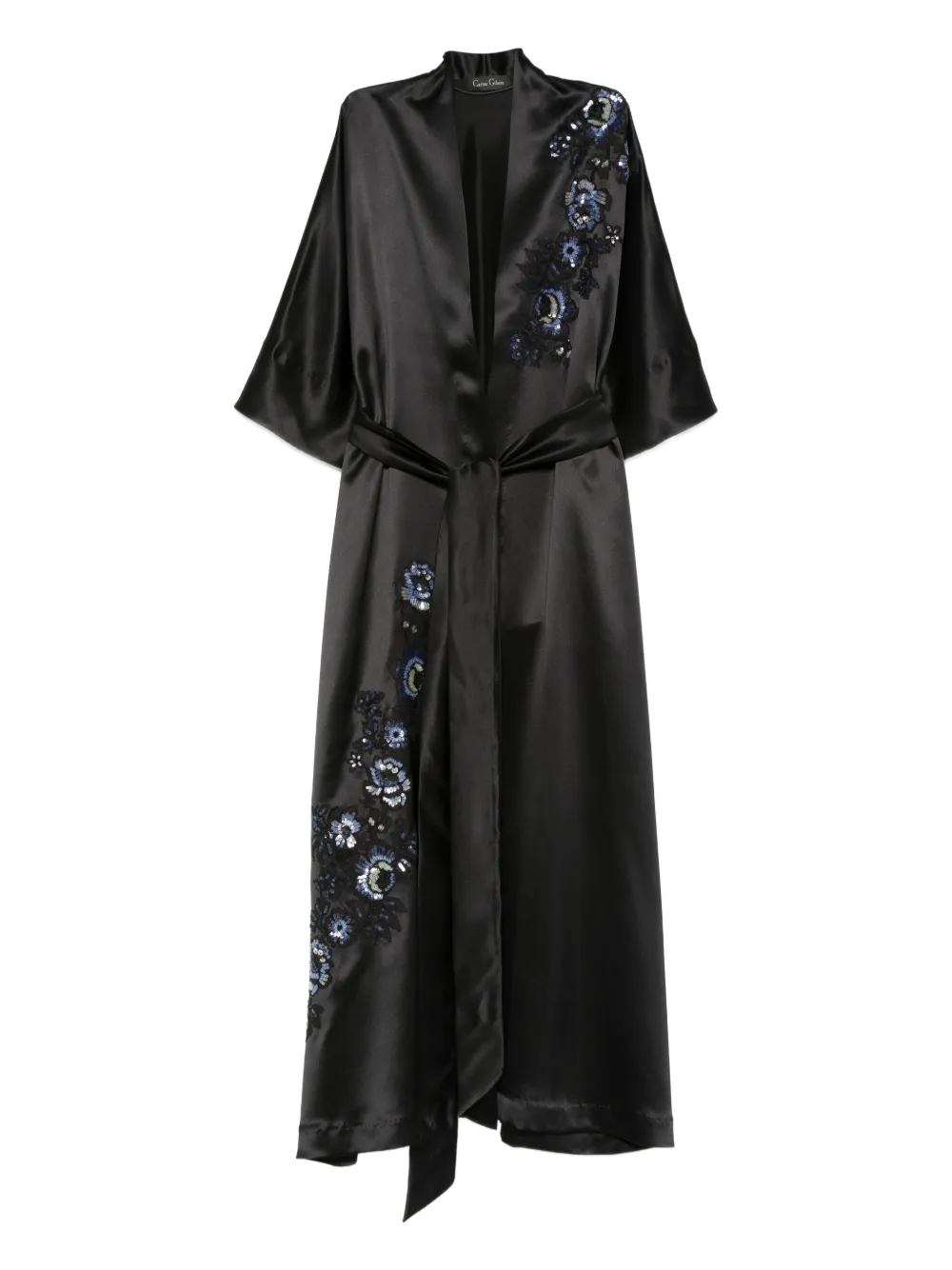 Carine Gilson Embroidered Robe In Black