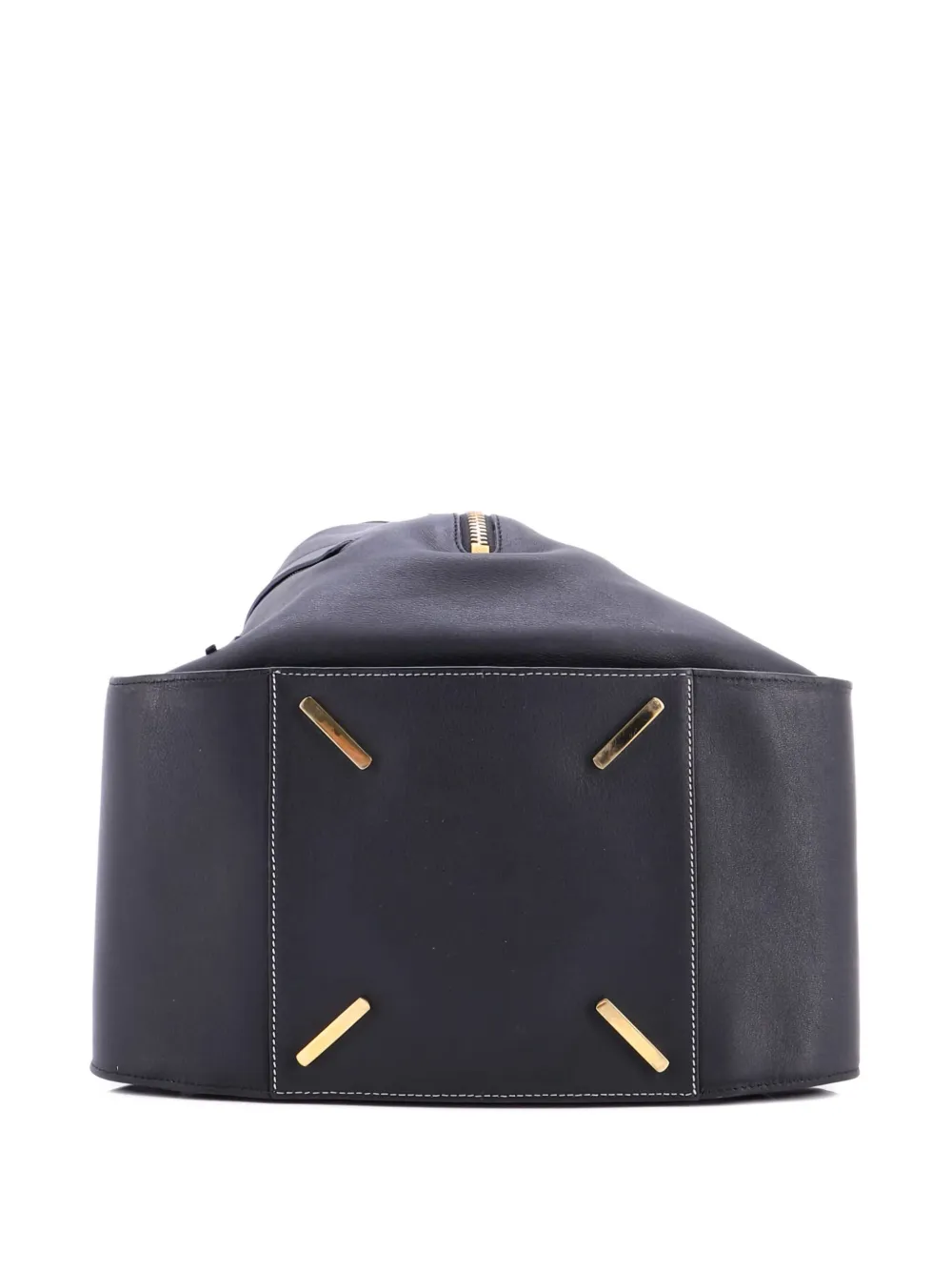 Pre-owned Loewe Hammock Bag Printed Leather Medium Satchel In Black