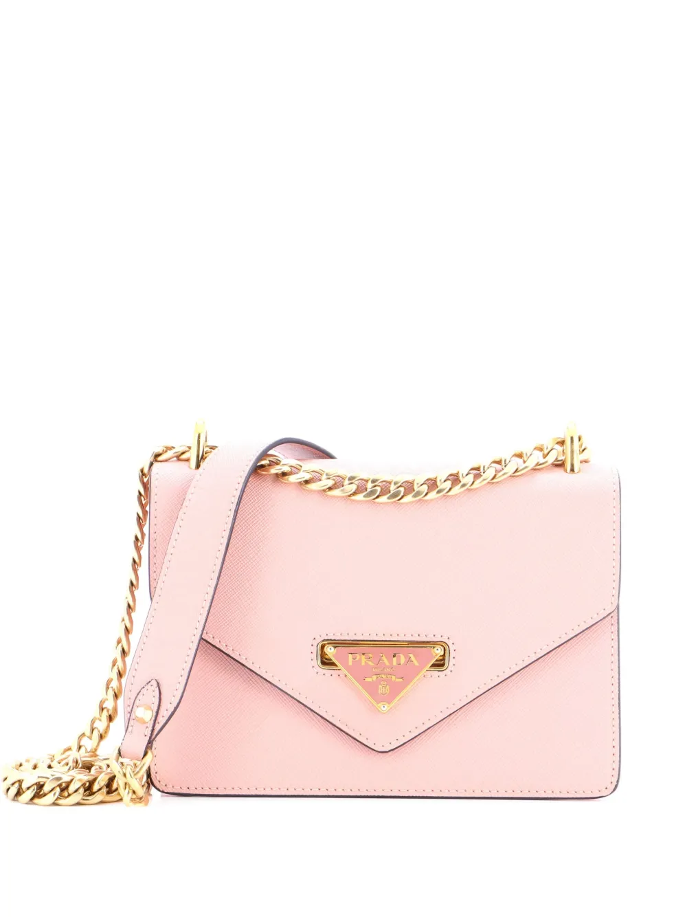Prada Pre-Owned Envelope Flap Chain Shoulder bag Saffiano Leather Prada Pre-Owned Envelope Flap Chain Shoulder bag Saffiano Leather