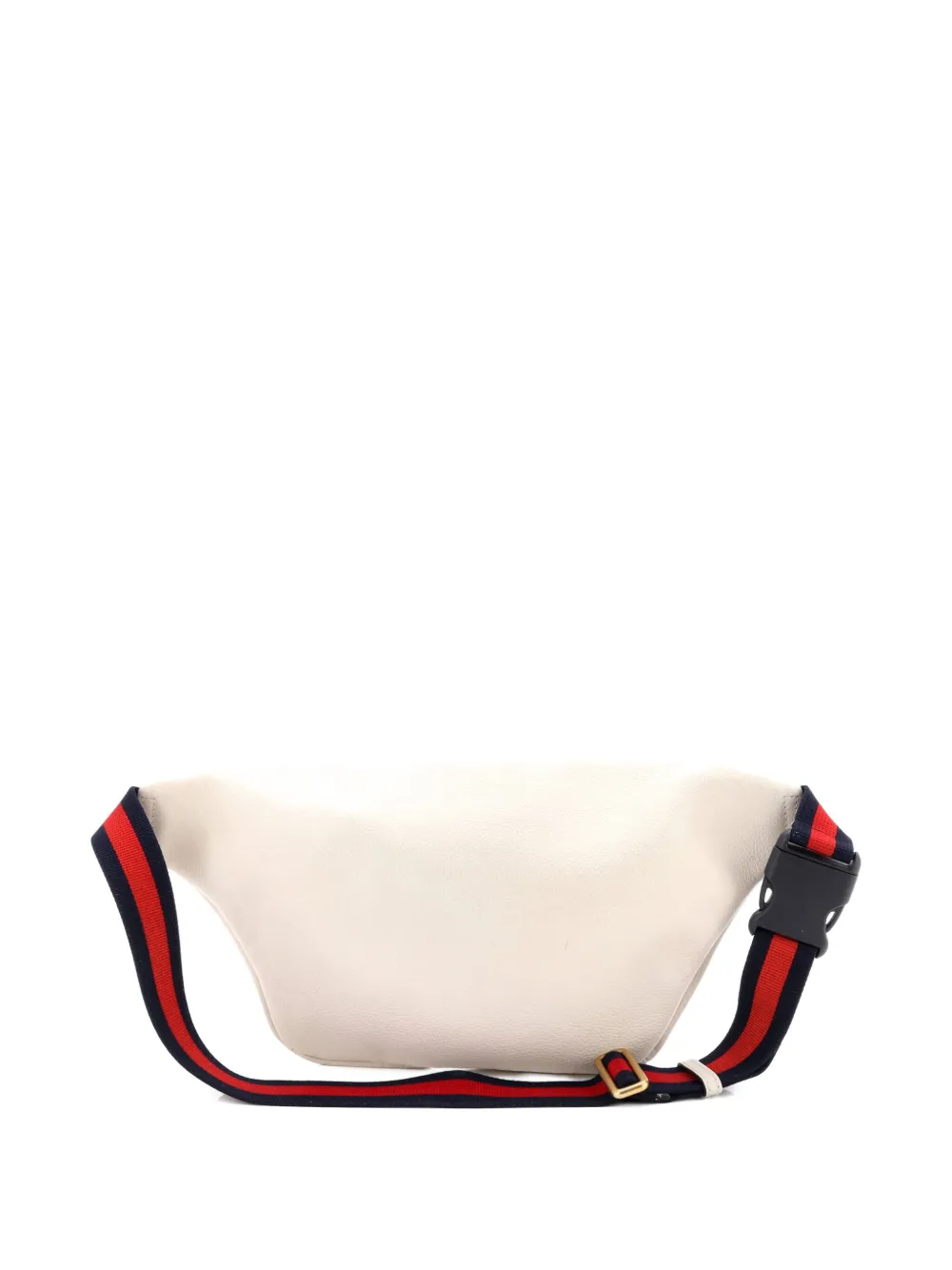 Pre-owned Gucci Logo Printed Leather Small Belt Bag In Neutral