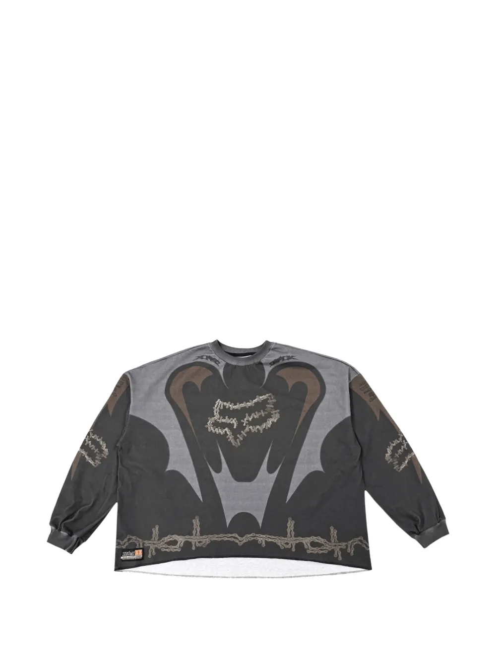 Travis Scott Fox Racing long-sleeve T-shirt - Grigio