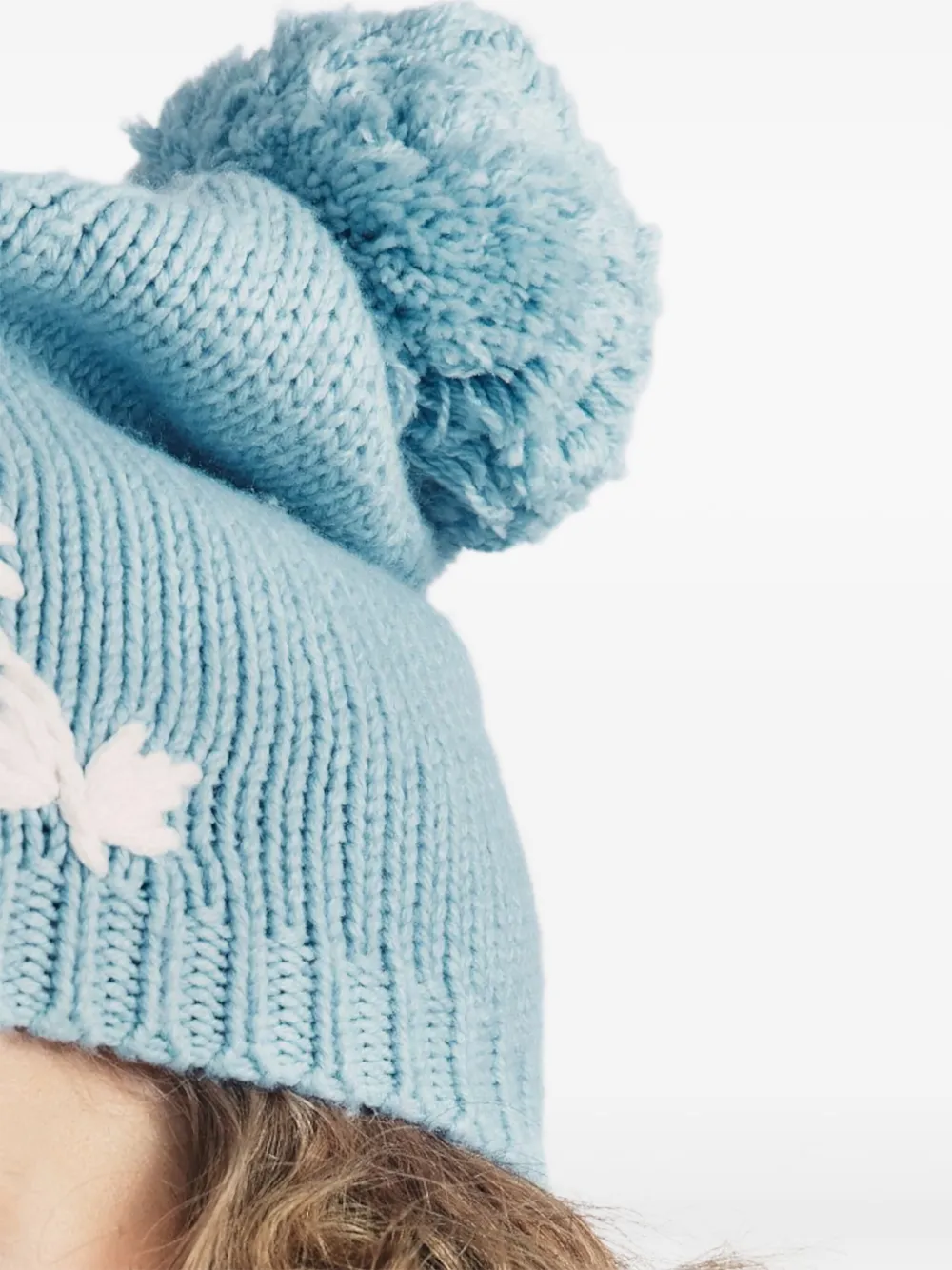 LoveShackFancy bonnet à fleurs brodées | Image 2