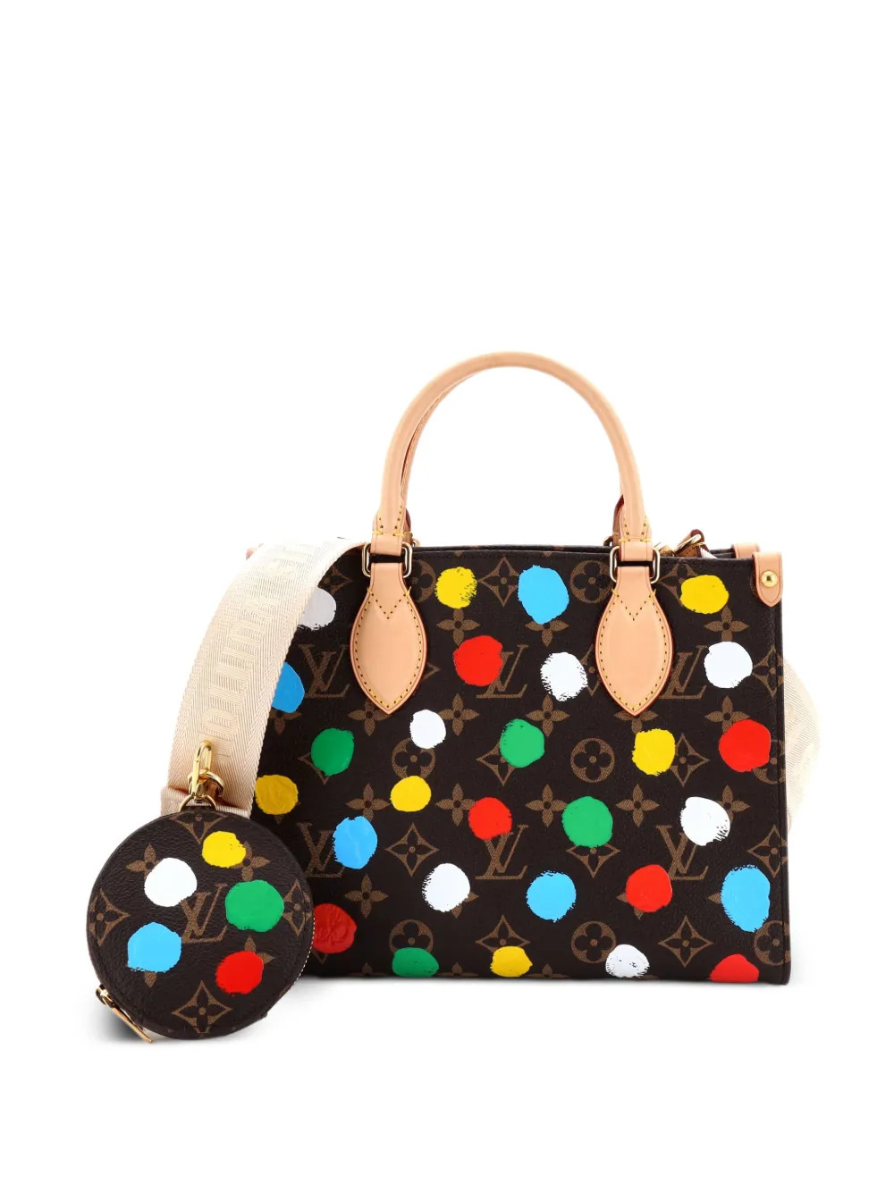 Louis Vuitton Pre-Owned OnTheGo Yayoi Kusama Painted Dots Monogram Louis Vuitton Pre-Owned OnTheGo Yayoi Kusama Painted Dots Monogram