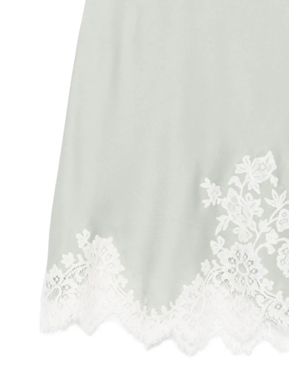 Carine Gilson Lace-detail V-neck Slip In Green