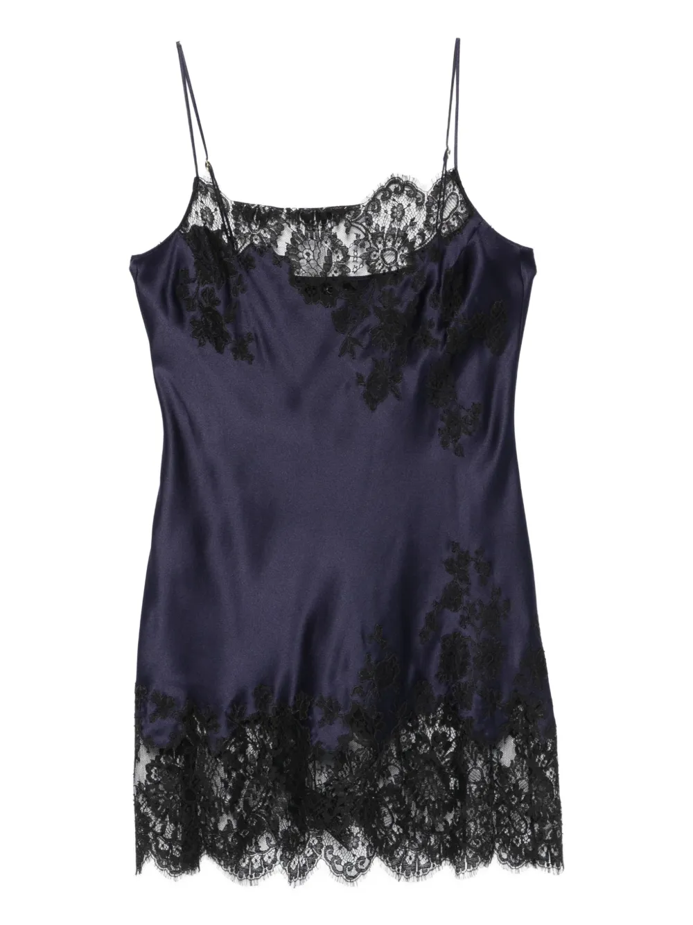 Carine Gilson Lace-detail Slip In Blue