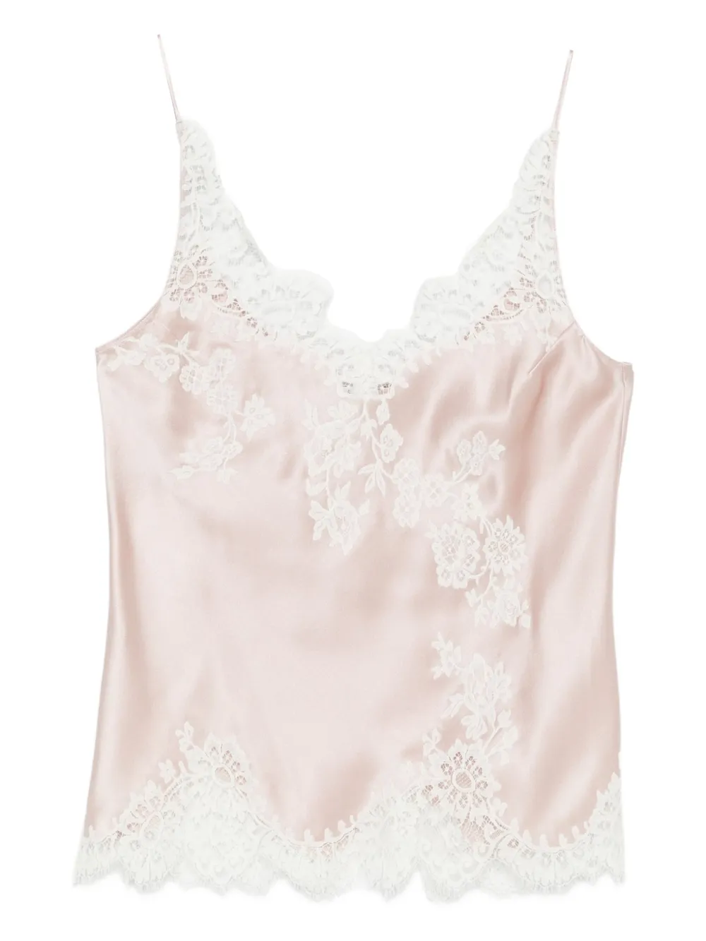 Carine Gilson V-Ausschnitt-Slip mit Spitzendetail - Rosa