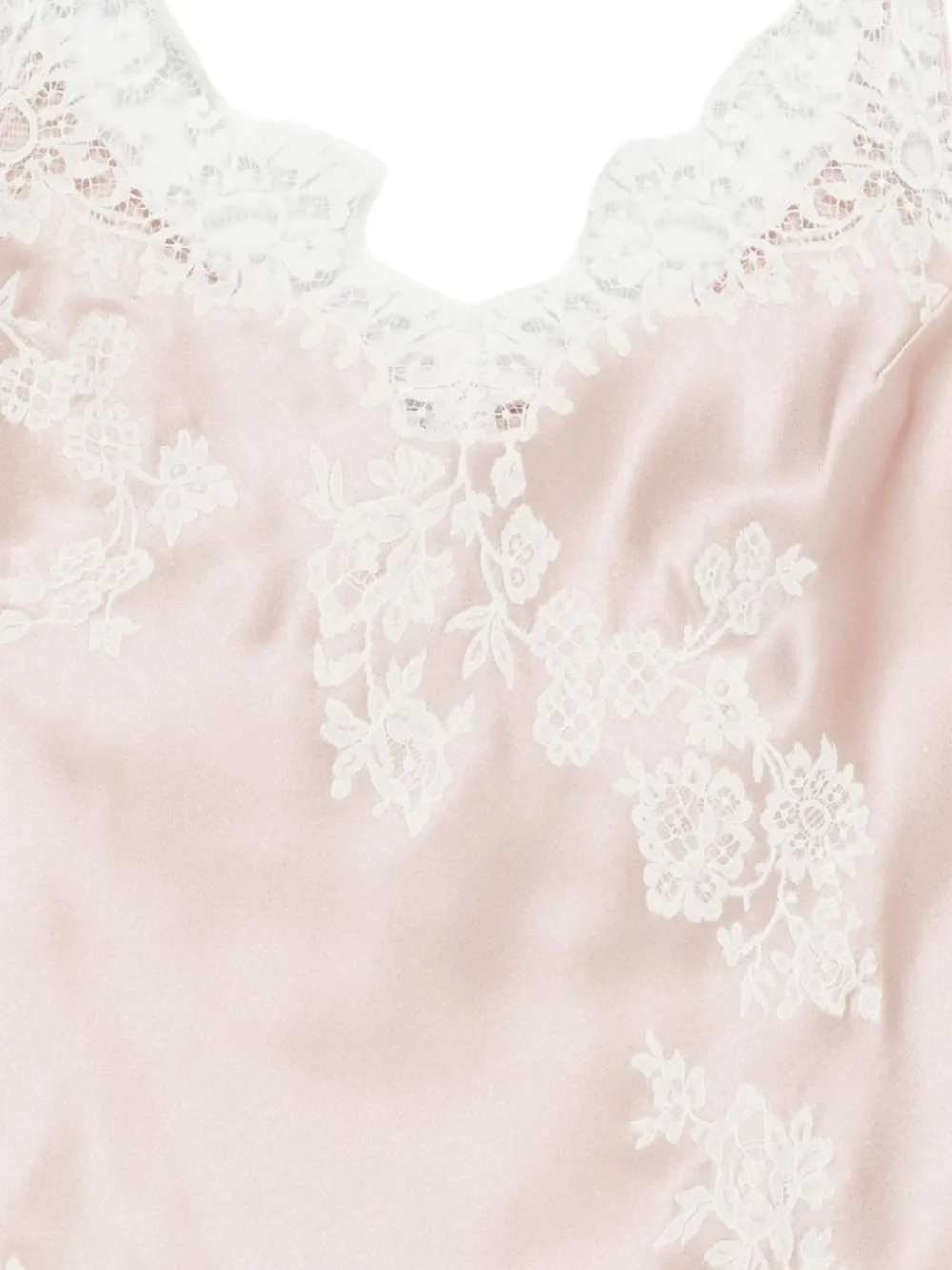 Carine Gilson Jurk met V-hals en kanten detail Roze