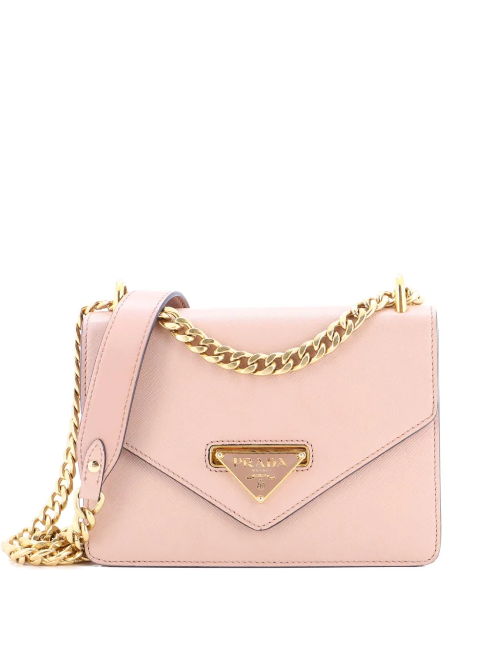 Prada Pre-Owned Envelope Flap Chain Shoulder bag Saffiano Leather Prada Pre-Owned Envelope Flap Chain Shoulder bag Saffiano Leather
