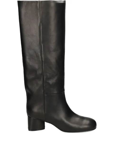 Vic Matie block-heel leather knee-high boots