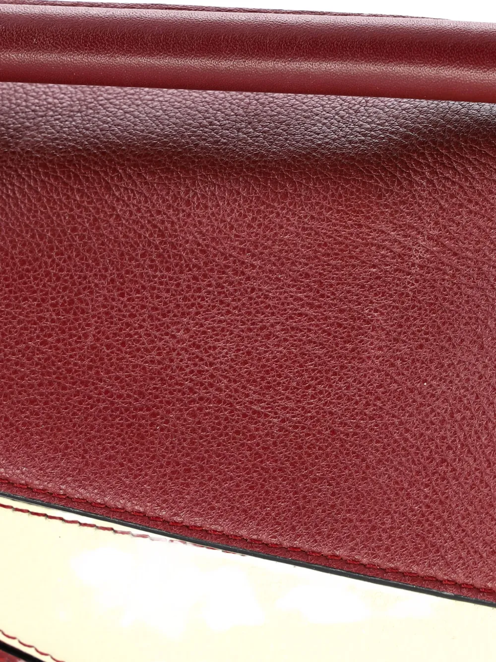 Pre-owned Loewe Puzzle Bag Leather Small Satchel In Red