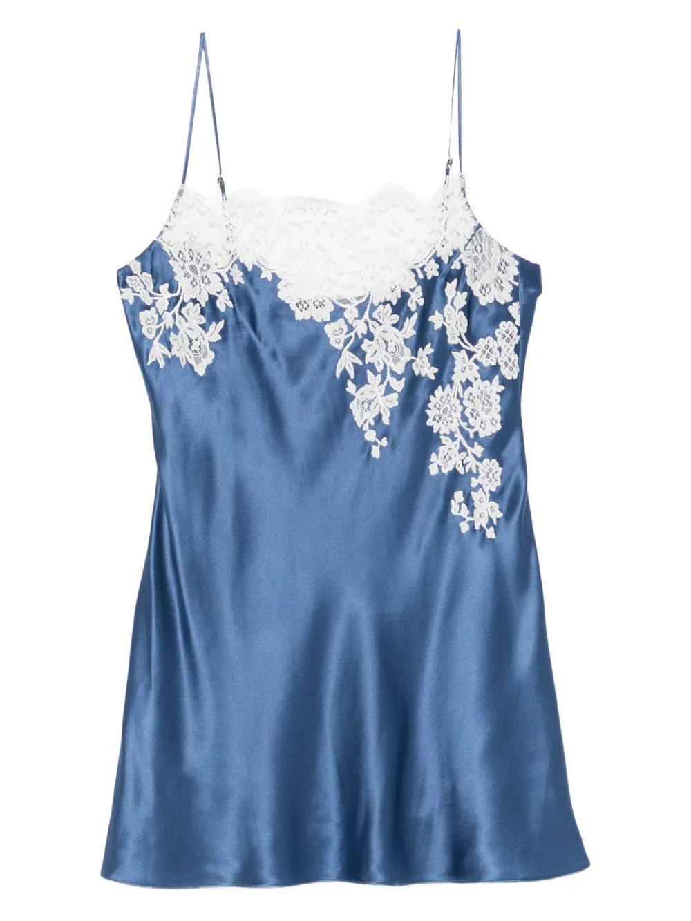 Carine Gilson Lace-detail Slip In Blue