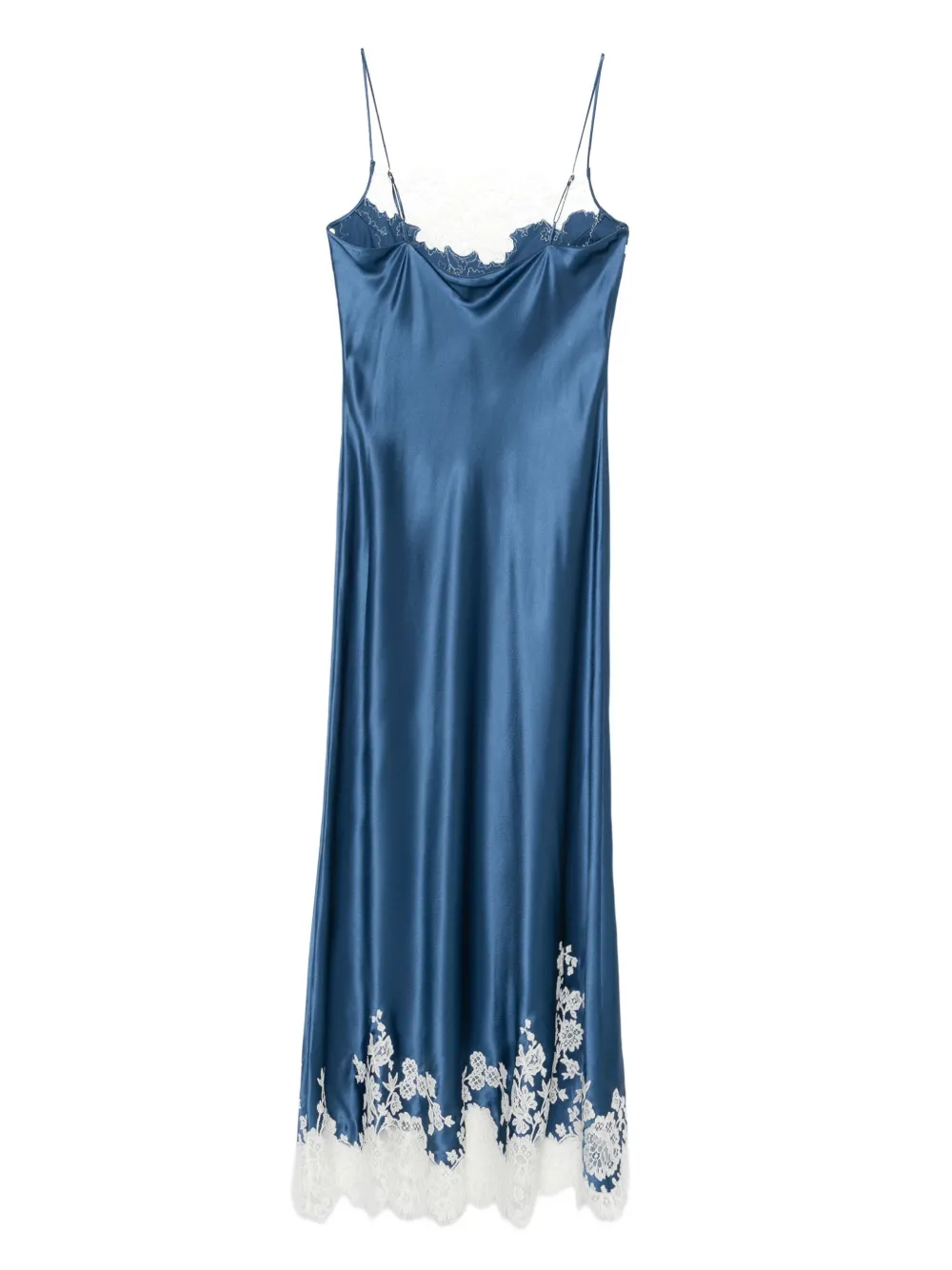 Carine Gilson Nachthemd met kanten detail Blauw