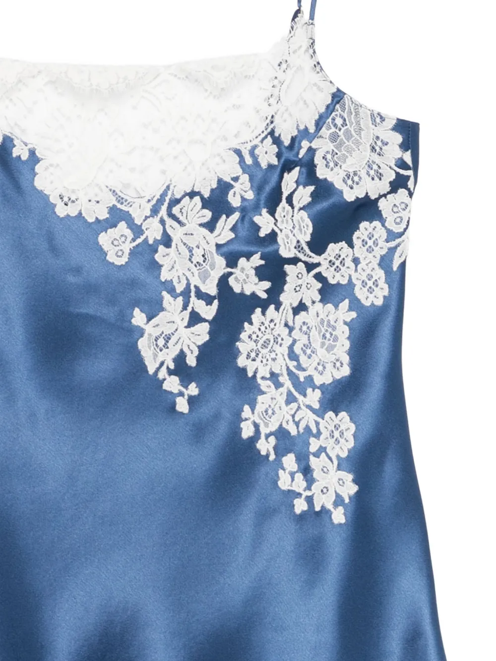 Carine Gilson Jurk met kanten detail Blauw